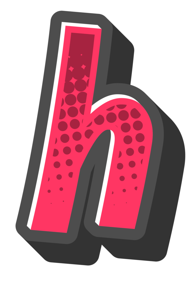 Comic Halftone Alphabet Letter and Number png