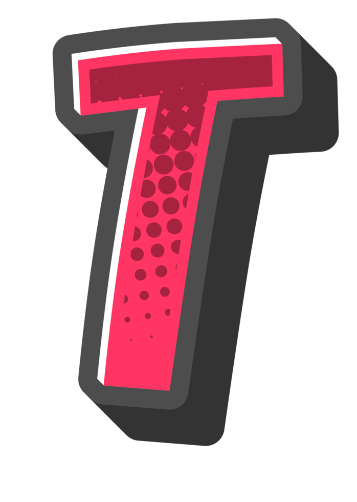 Comic Halftone Alphabet Letter and Number png
