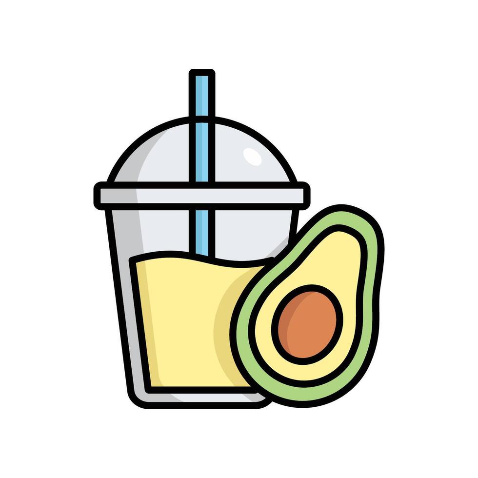 aguacate jugo icono diseño modelo sencillo y limpiar vector