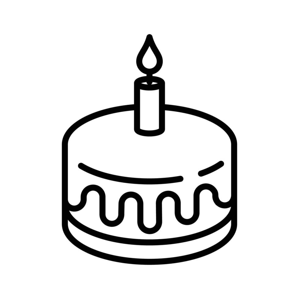 cumpleaños pastel icono diseño modelo sencillo y limpiar vector