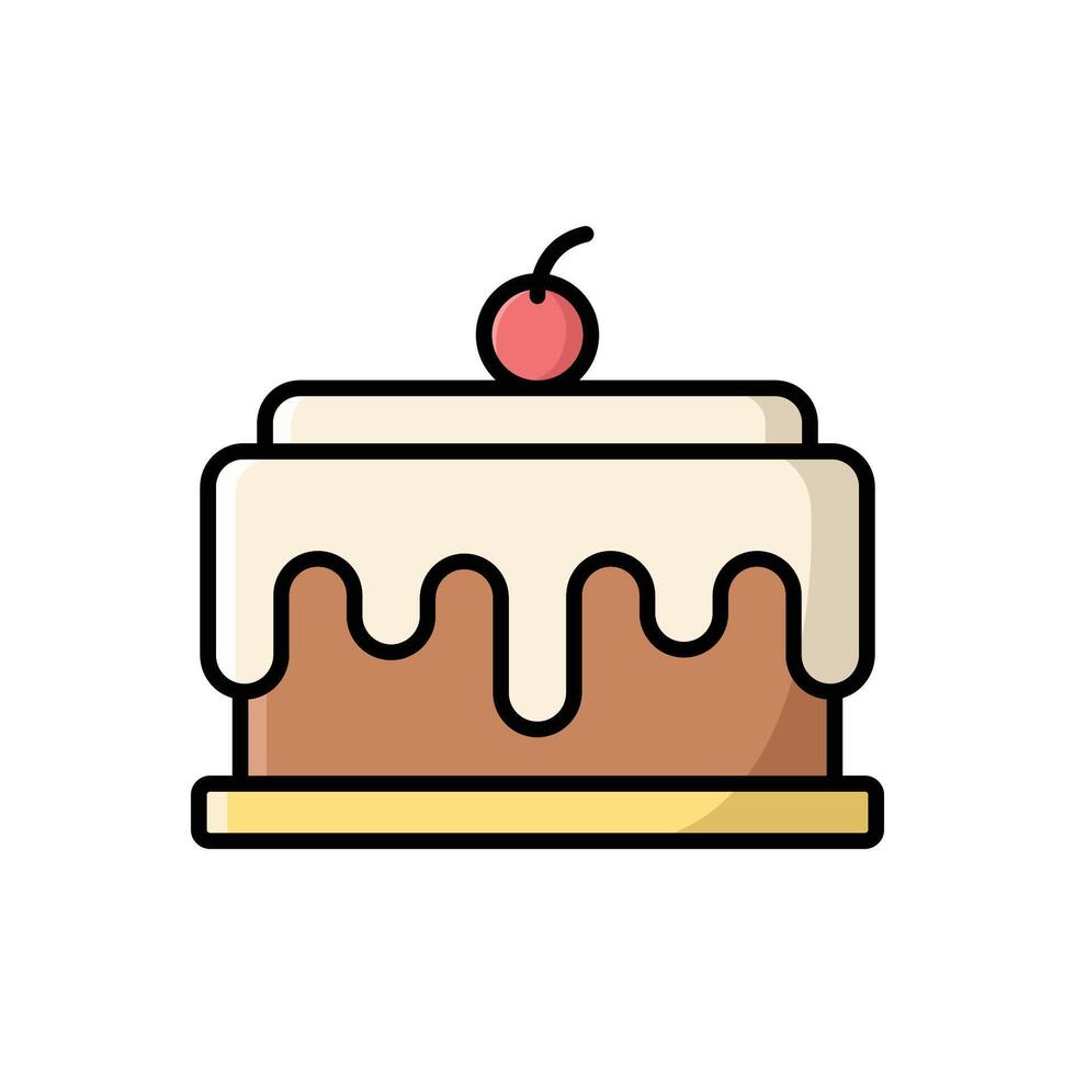 birthday cake icon design template simple and clean vector