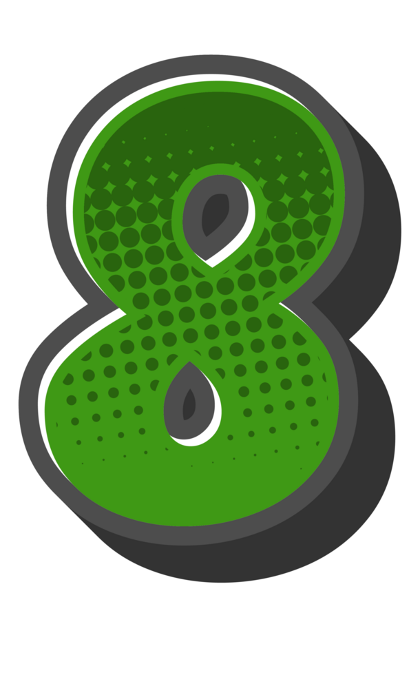 Comic Halftone Alphabet Letter and Number png