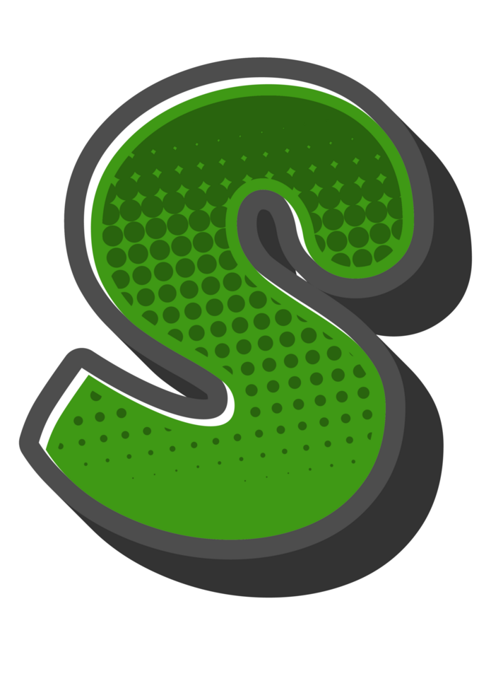 Comic Halftone Alphabet Letter and Number png