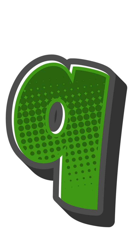 Comic Halftone Alphabet Letter and Number png