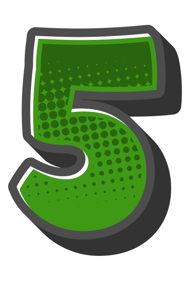 Comic Halftone Alphabet Letter and Number png
