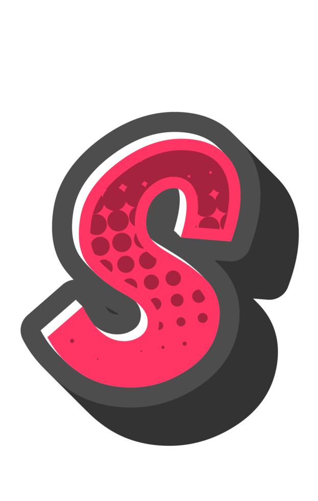 Comic Halftone Alphabet Letter and Number png