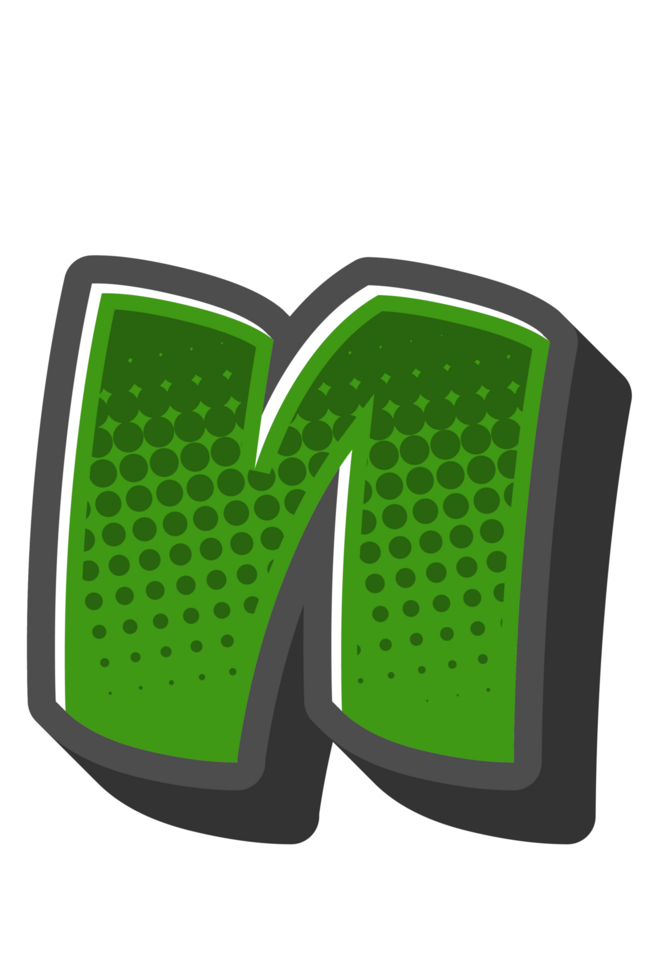 Comic Halftone Alphabet Letter and Number png