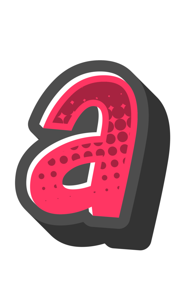 Comic Halftone Alphabet Letter and Number png
