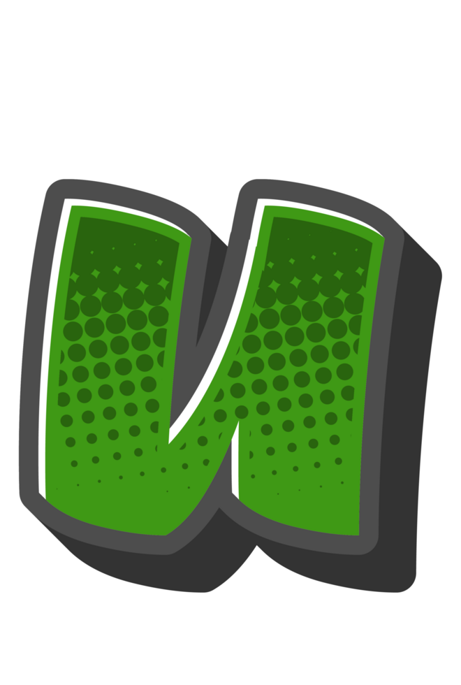 Comic Halftone Alphabet Letter and Number png