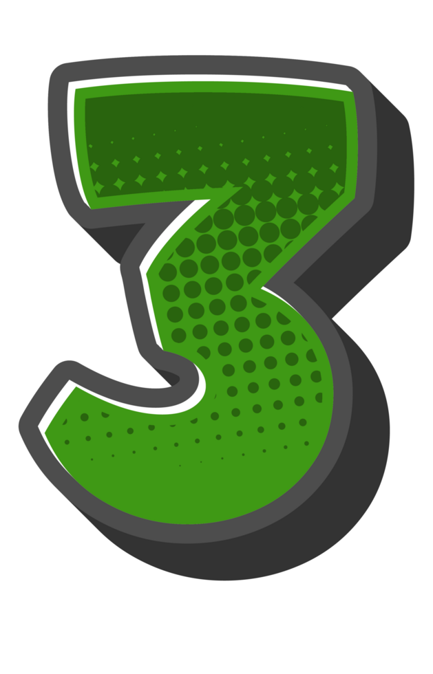 Comic Halftone Alphabet Letter and Number png
