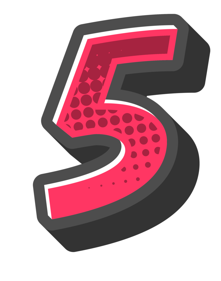 Comic Halftone Alphabet Letter and Number png