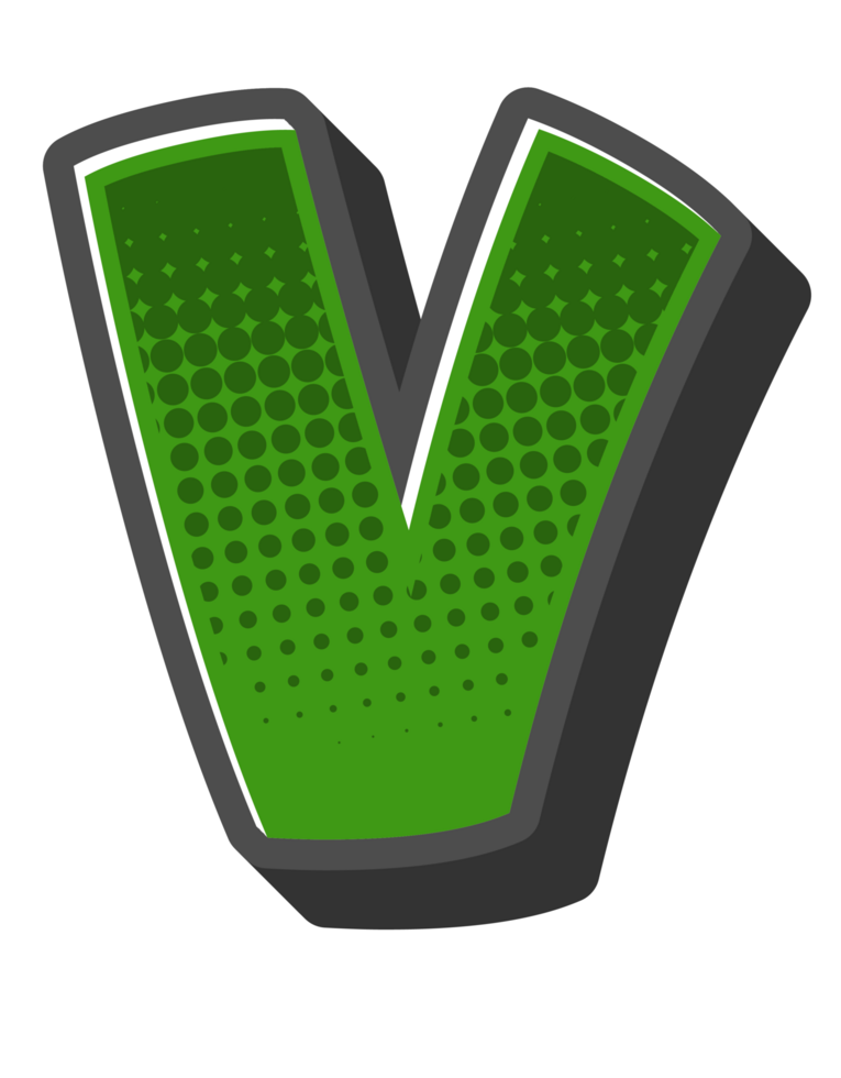 Comic Halftone Alphabet Letter and Number png
