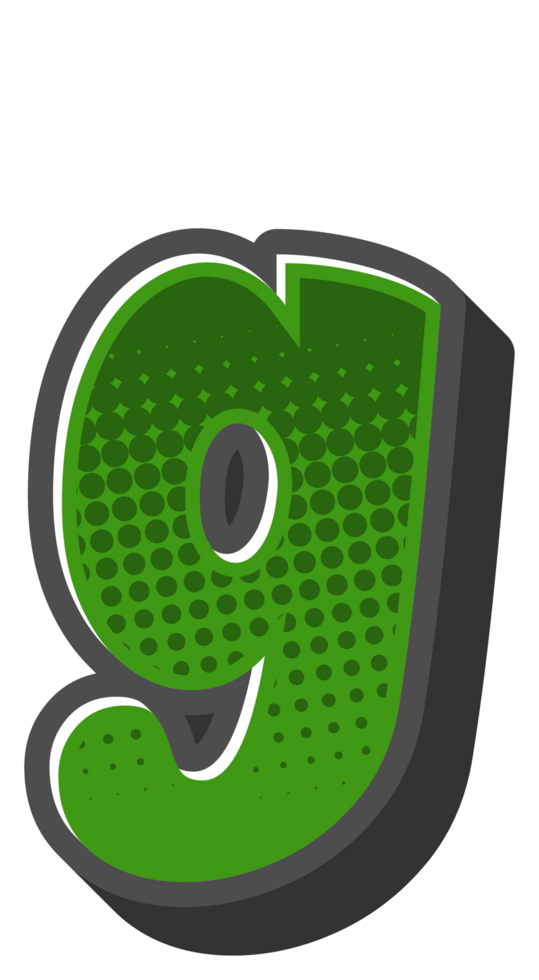 Comic Halftone Alphabet Letter and Number png
