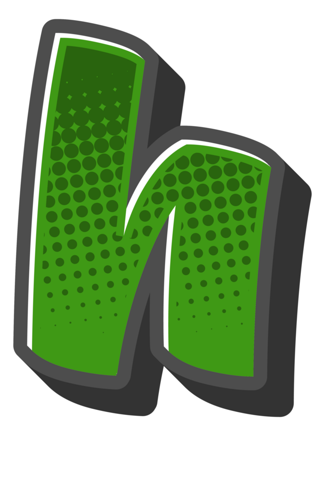Comic Halftone Alphabet Letter and Number png