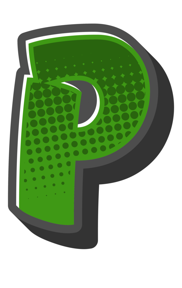 Comic Halftone Alphabet Letter and Number png