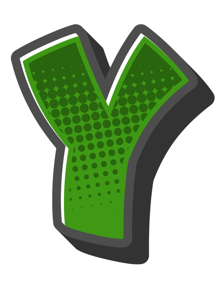 Comic Halftone Alphabet Letter and Number png
