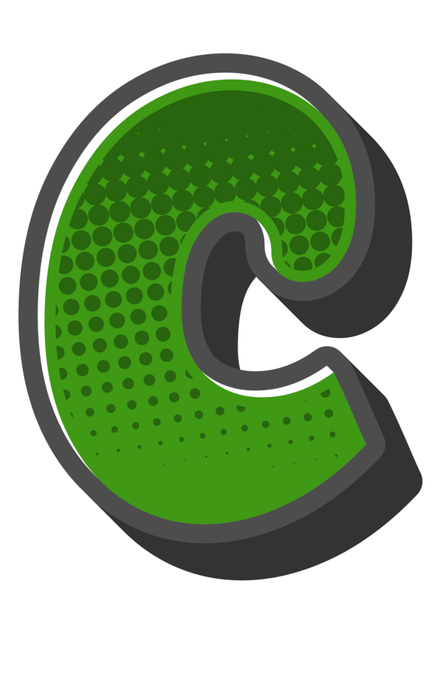Comic Halftone Alphabet Letter and Number png