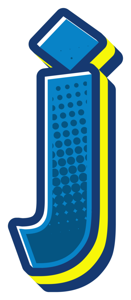 Comic Halftone Alphabet Letter and Number png