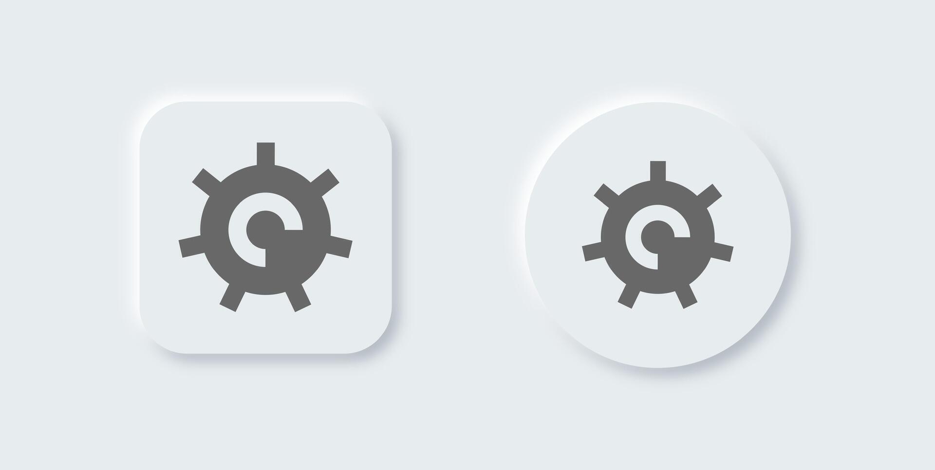 System solid icon in neomorphic design style. Configuration signs illustration. vector