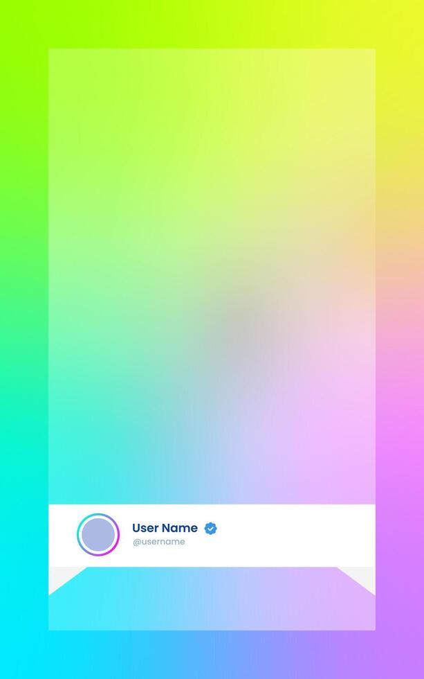 Vertical story template in gradient colors. Social media frame illustration. vector