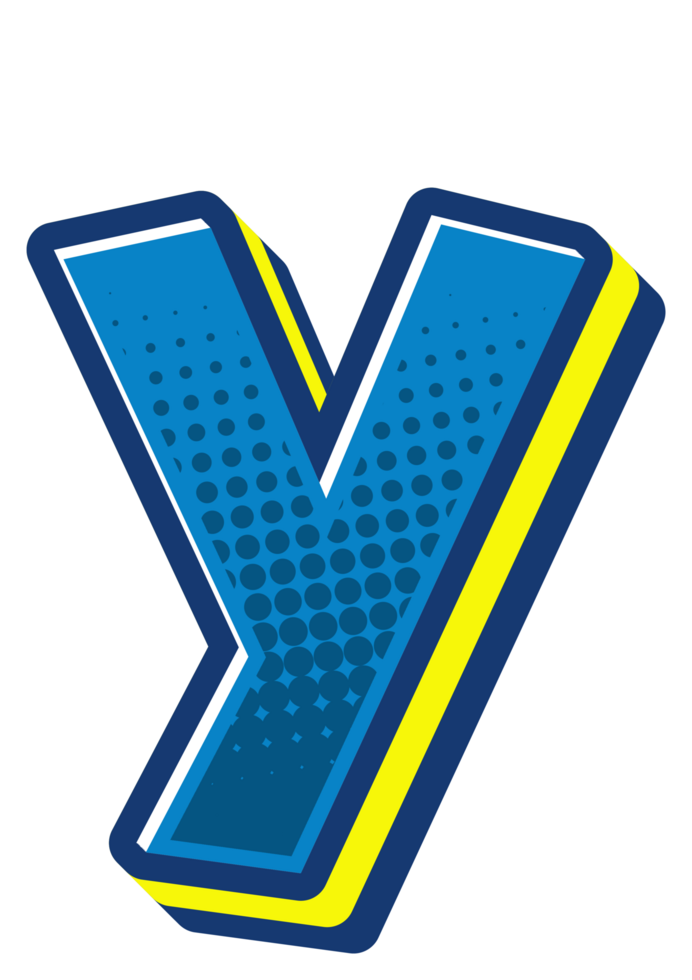 Comic Halftone Alphabet Letter and Number png