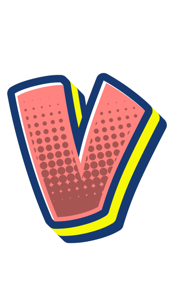 Comic Halftone Alphabet Letter and Number png