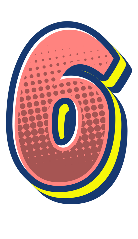 Comic Halftone Alphabet Letter and Number png
