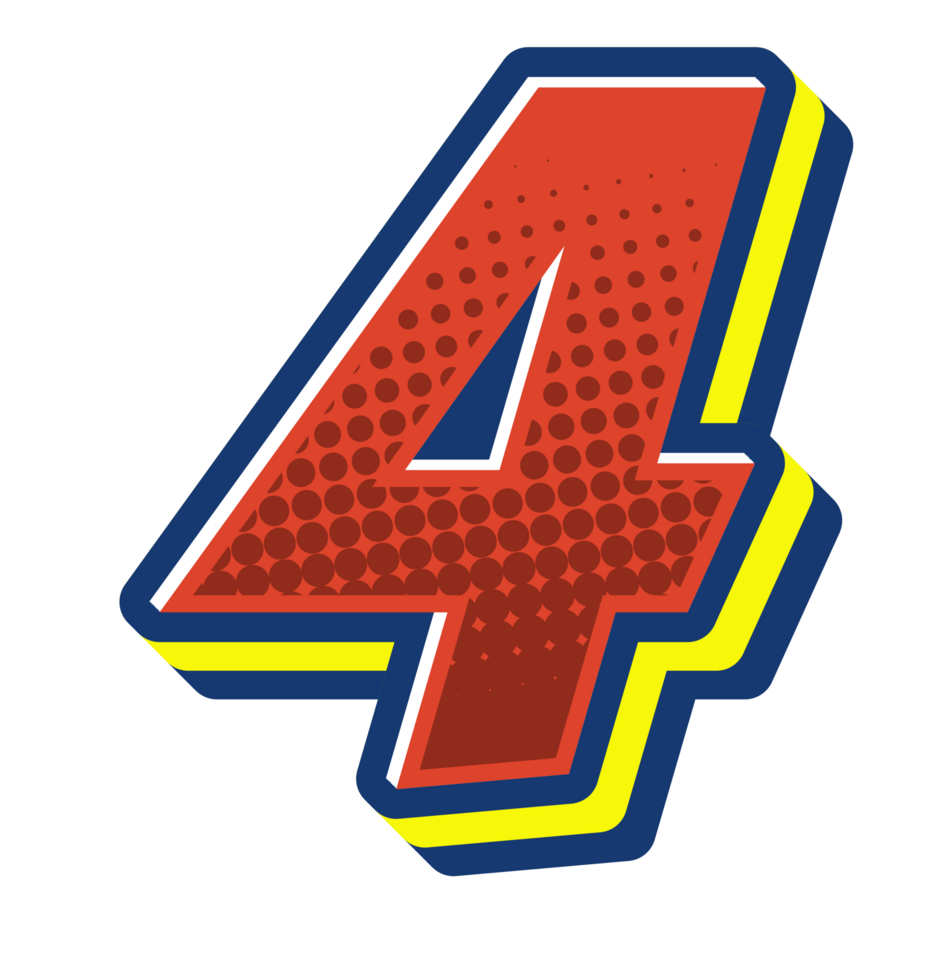 Comic Halftone Alphabet Letter and Number png