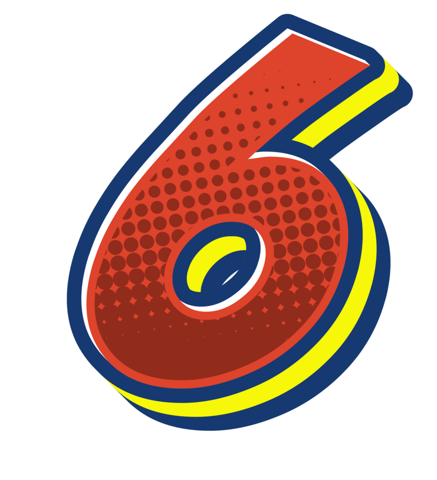 Comic Halftone Alphabet Letter and Number png