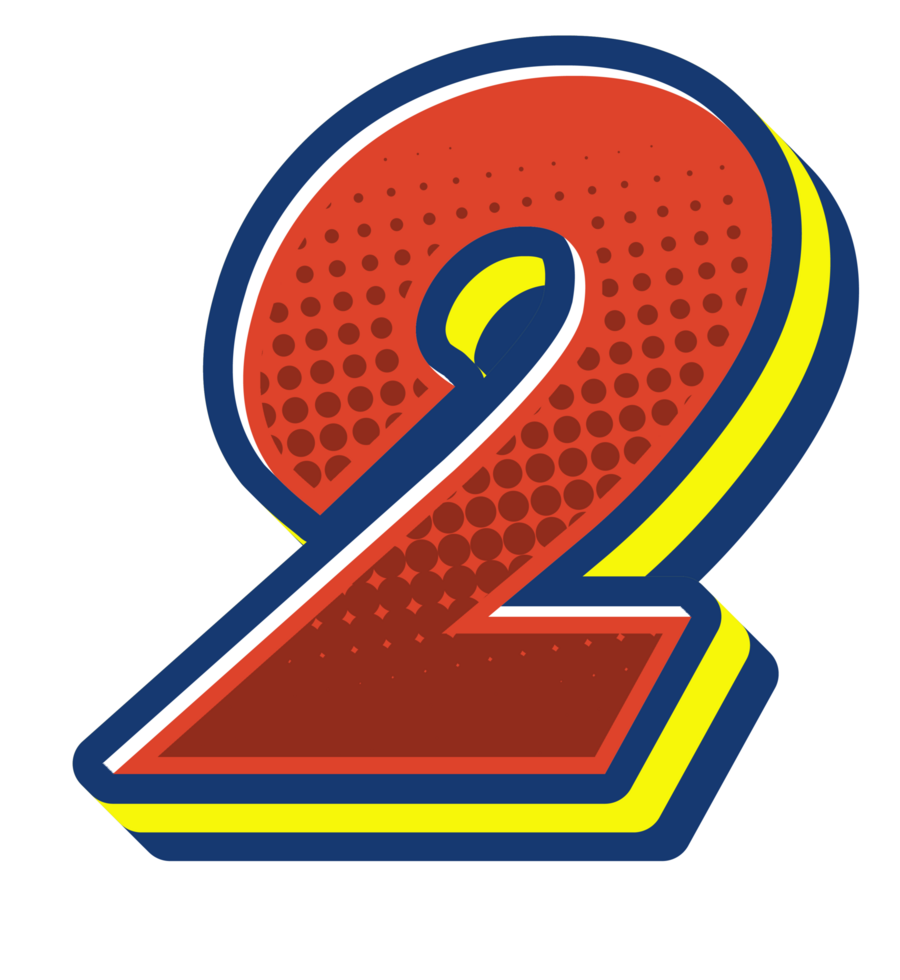 Comic Halftone Alphabet Letter and Number png