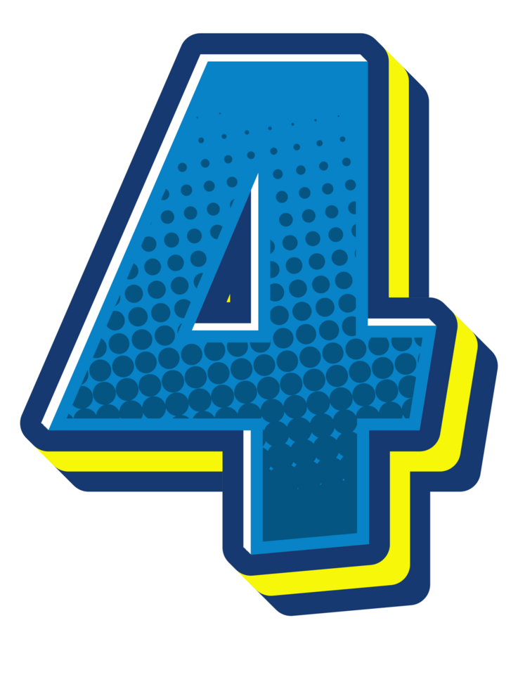 Comic Halftone Alphabet Letter and Number png