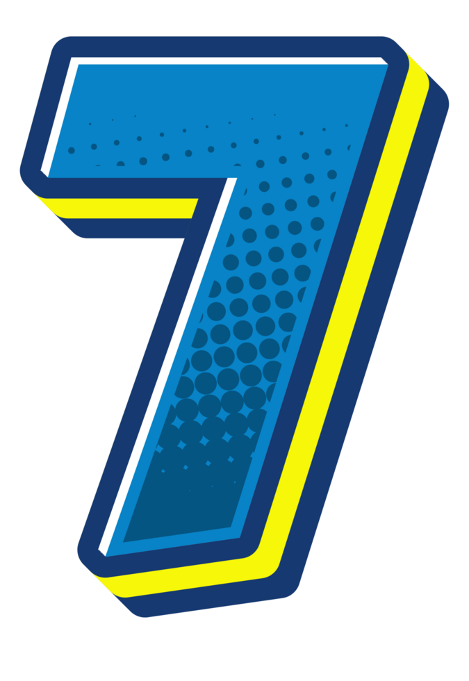 Comic Halftone Alphabet Letter and Number png