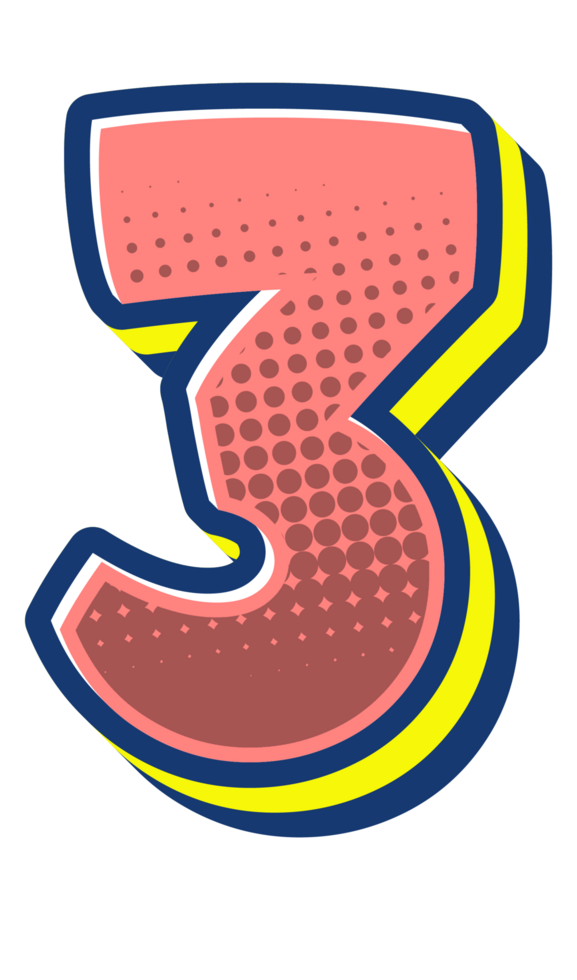 Comic Halftone Alphabet Letter and Number png