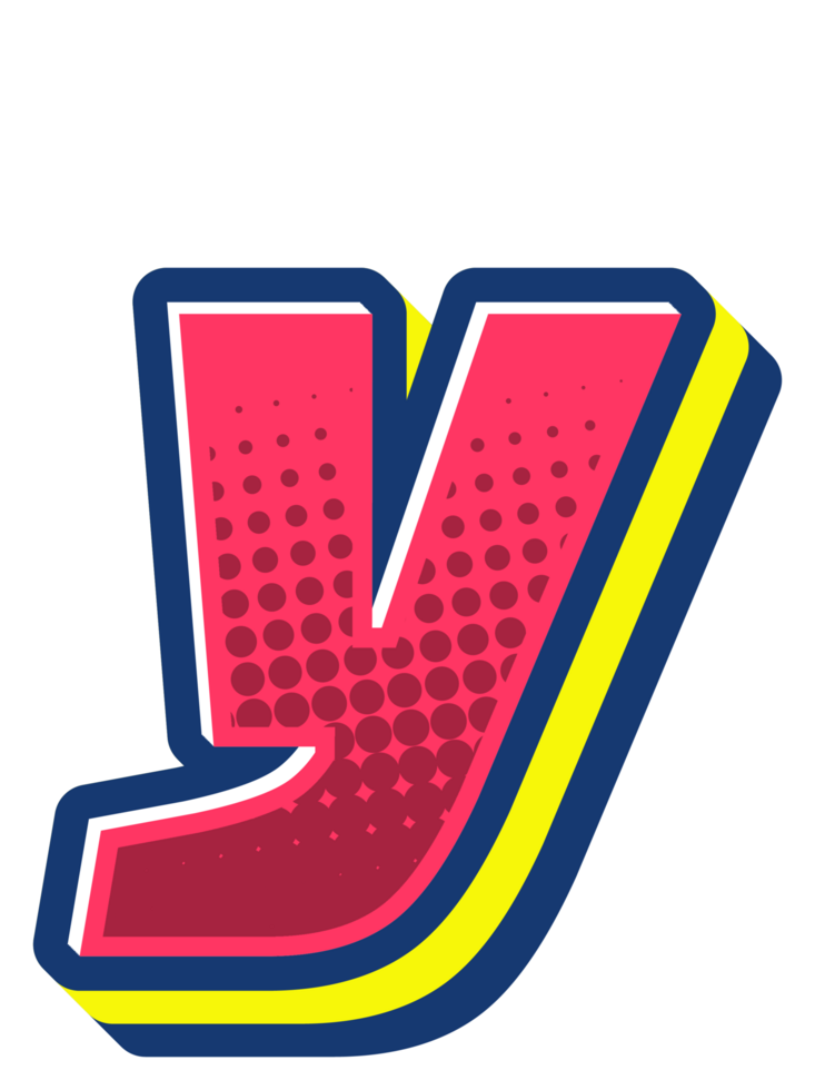 Comic Halftone Alphabet Letter and Number png