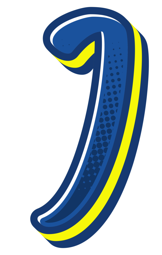 Comic Halftone Alphabet Letter and Number png