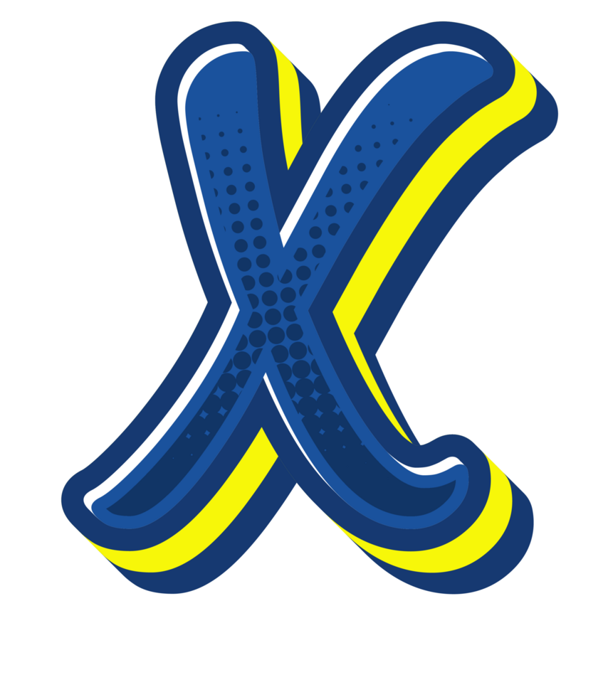 Comic Halftone Alphabet Letter and Number png