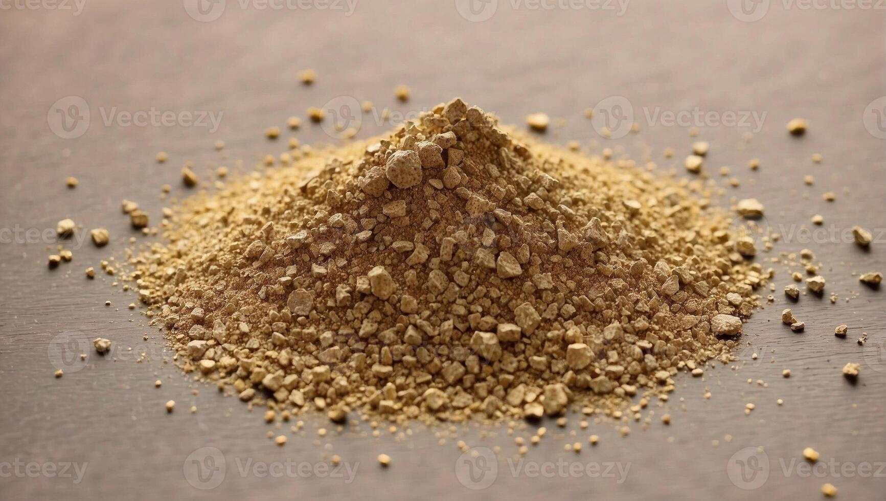 Earthy Textures Sand and Rocks on Wooden Surface photo