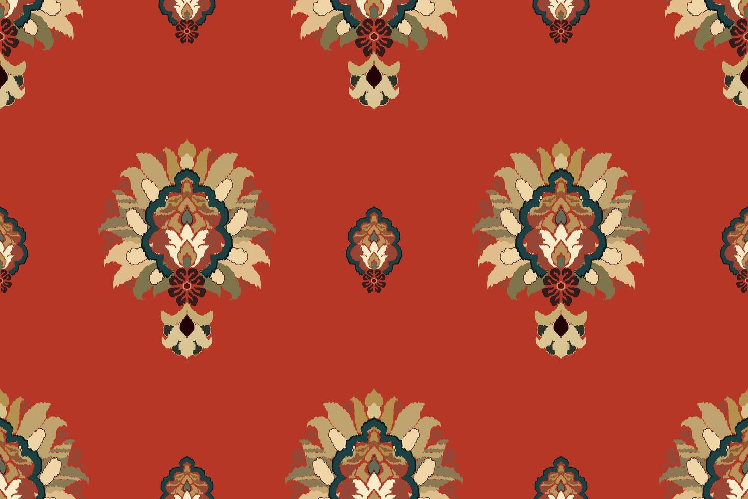 ikat tribal indio sin costura modelo. étnico azteca tela alfombra mandala ornamento nativo boho cheurón textil.geometrico africano americano oriental tradicional ilustraciones. bordado estilo. vector