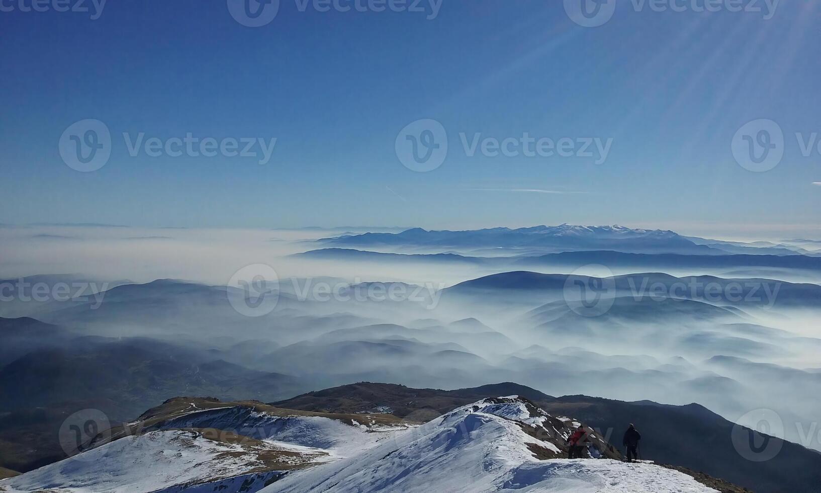 View From Ljuboten Peak at the Foggy Lowland photo