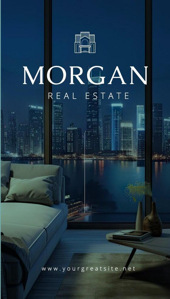 real estate business card vertical template