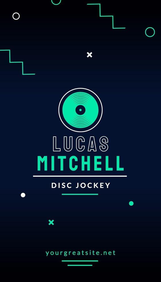 DJ Vertical Business Card template