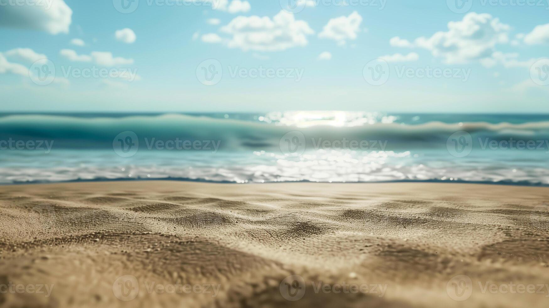 Beautiful beach in the summer, copy space photo