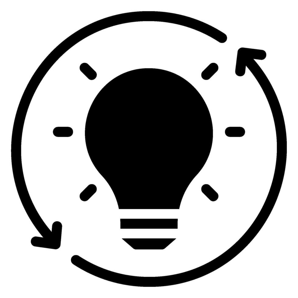 lightbulb glyph icon vector