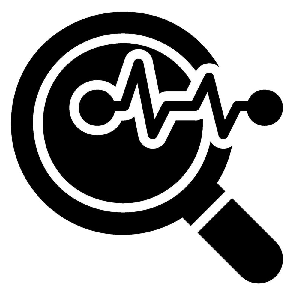 examination glyph icon vector