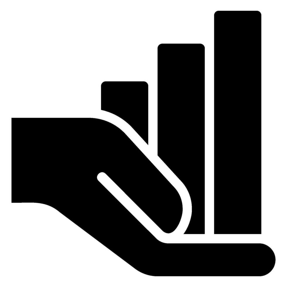 hand glyph icon vector