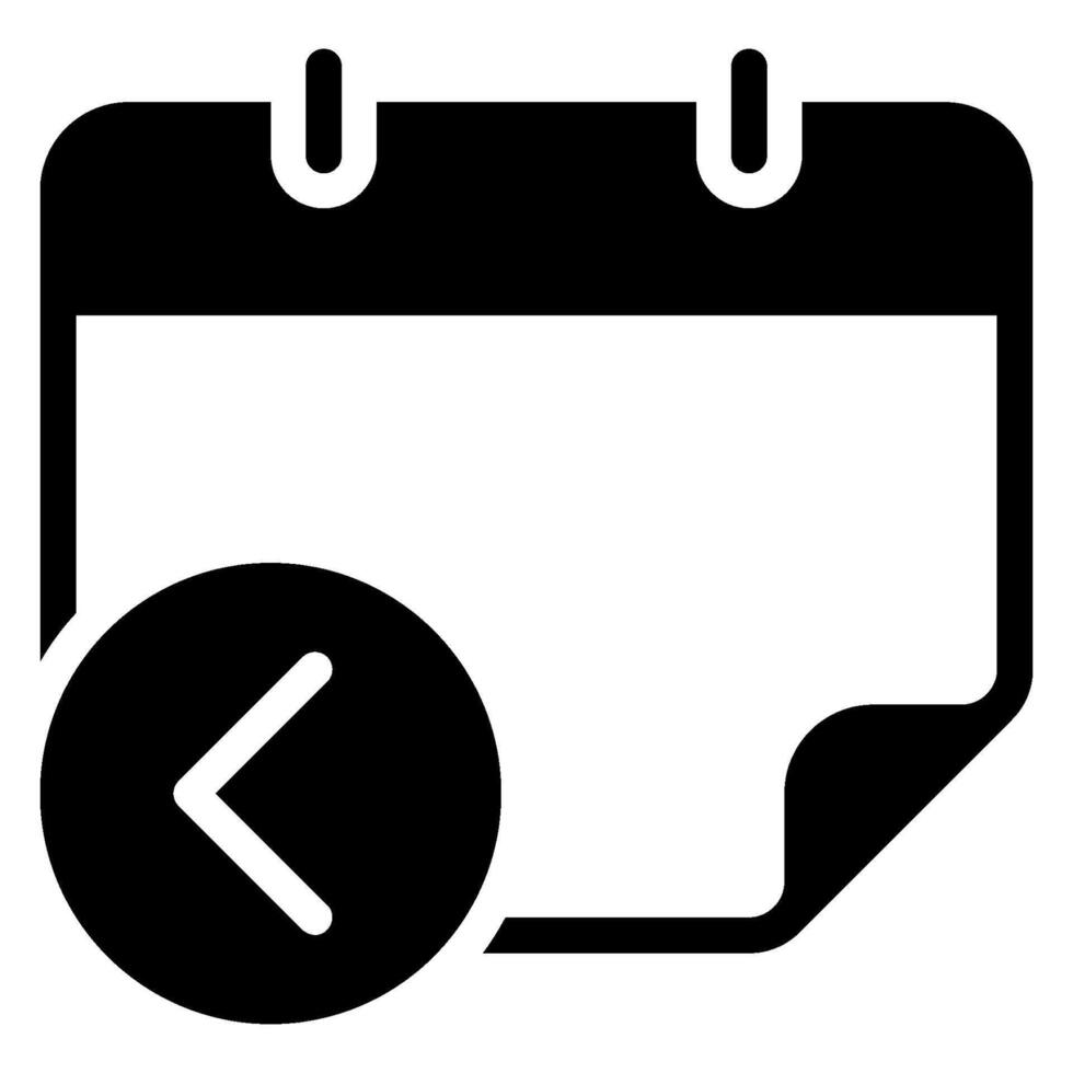 back glyph icon vector