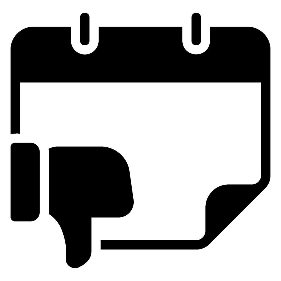 thumb down glyph icon vector