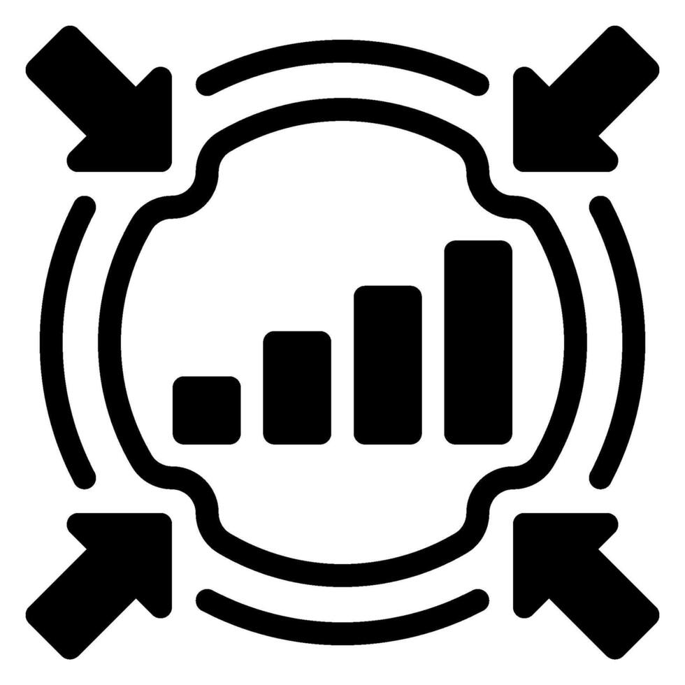 statistics glyph icon vector