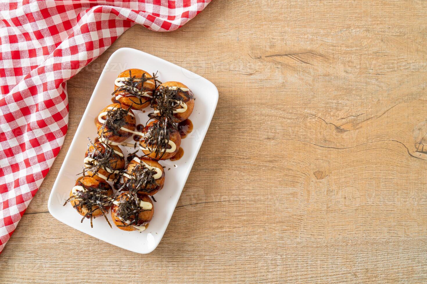 Takoyaki ball dumplings or Octopus balls photo