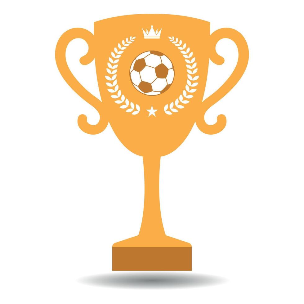 Trophy Cup with a soccer ball vector